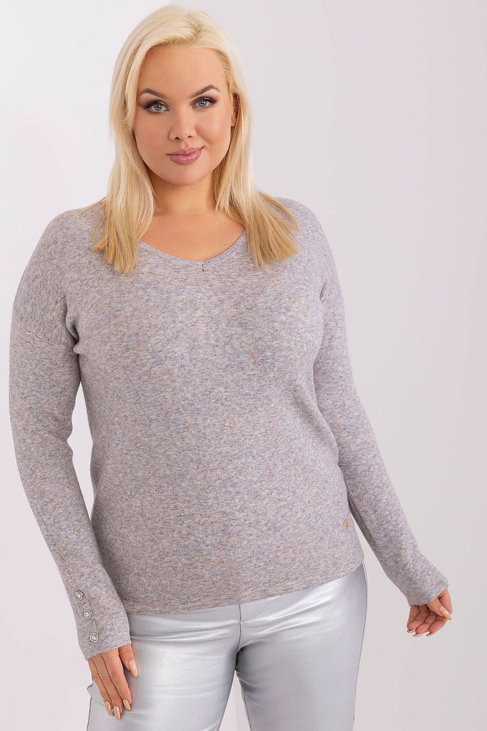  Pulóver plus size model 190086 Factory Price 