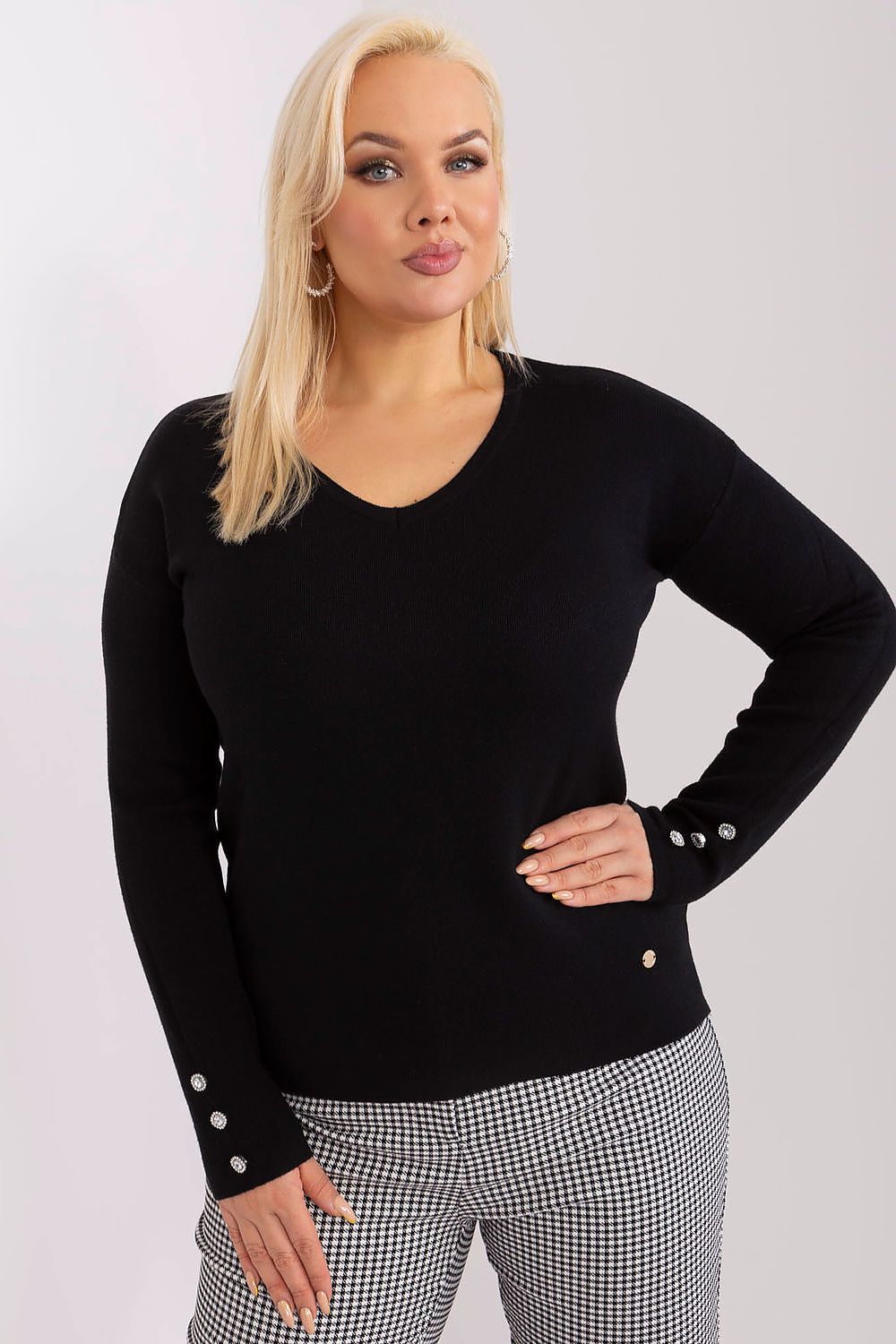  Pulóver plus size model 190087 Factory Price 