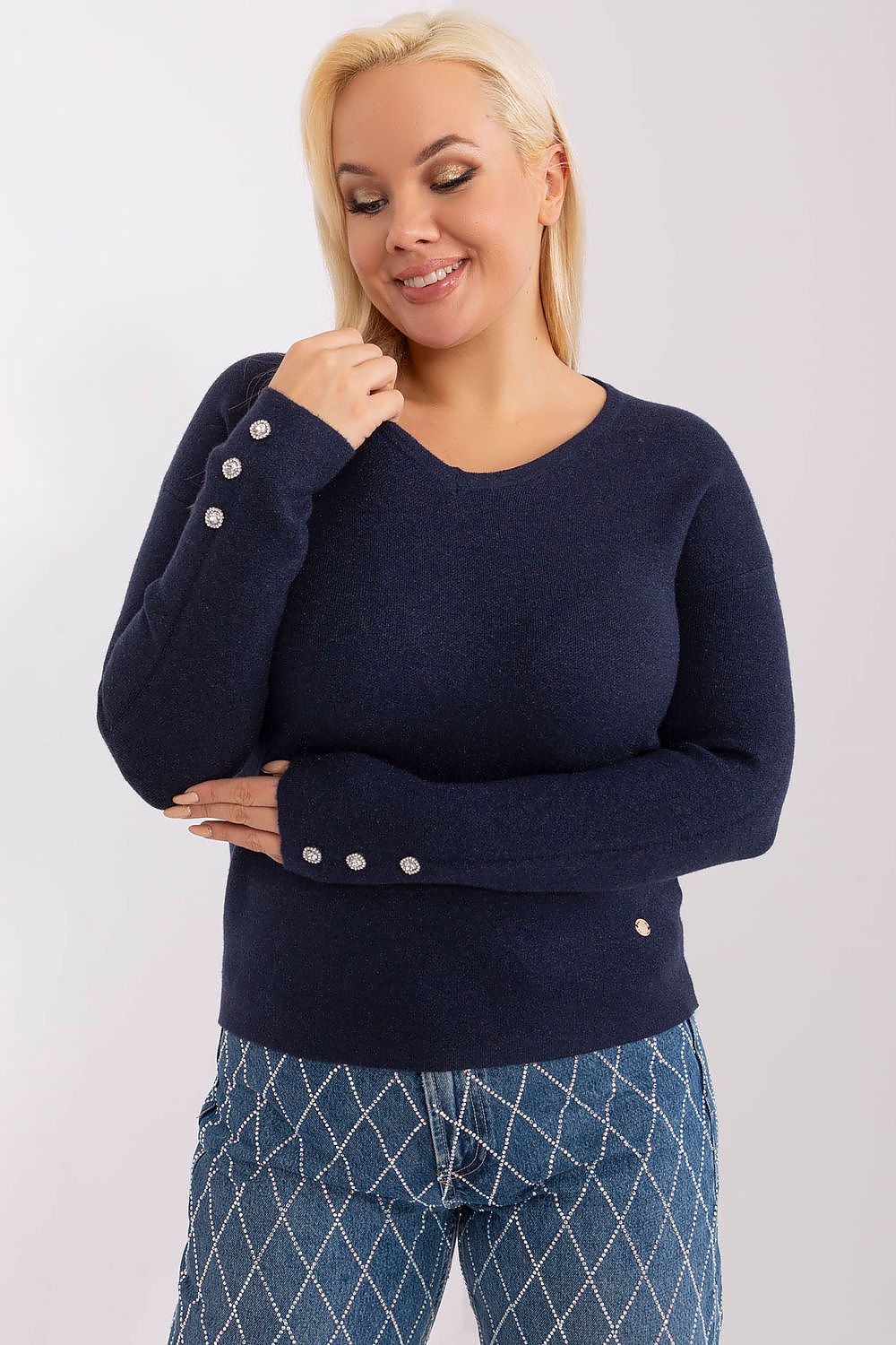  Pulóver plus size model 190088 Factory Price 