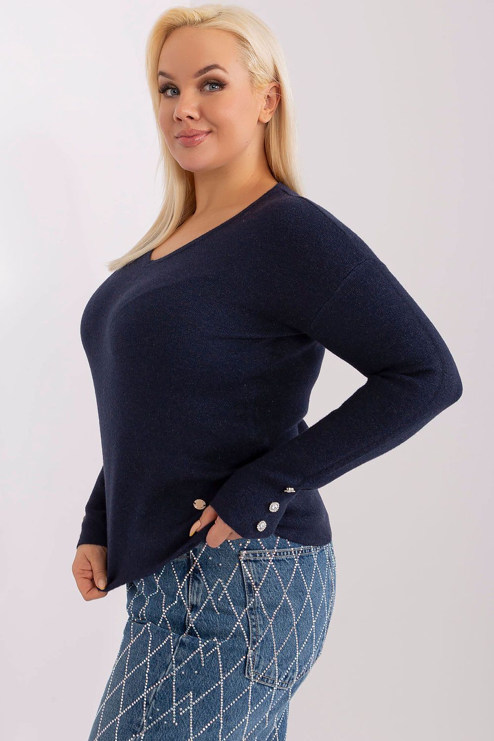  Pulóver plus size model 190088 Factory Price 