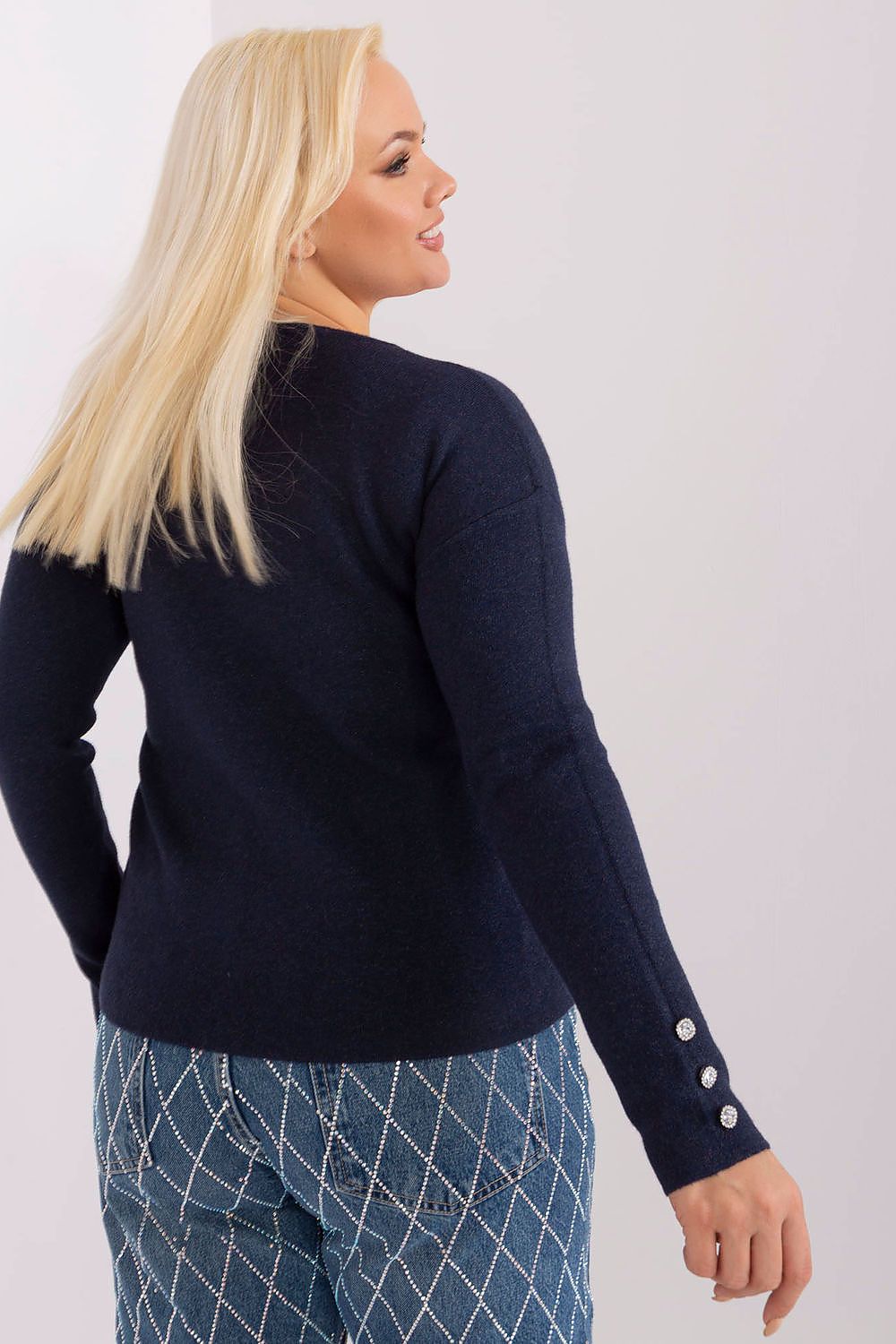  Pulóver plus size model 190088 Factory Price 