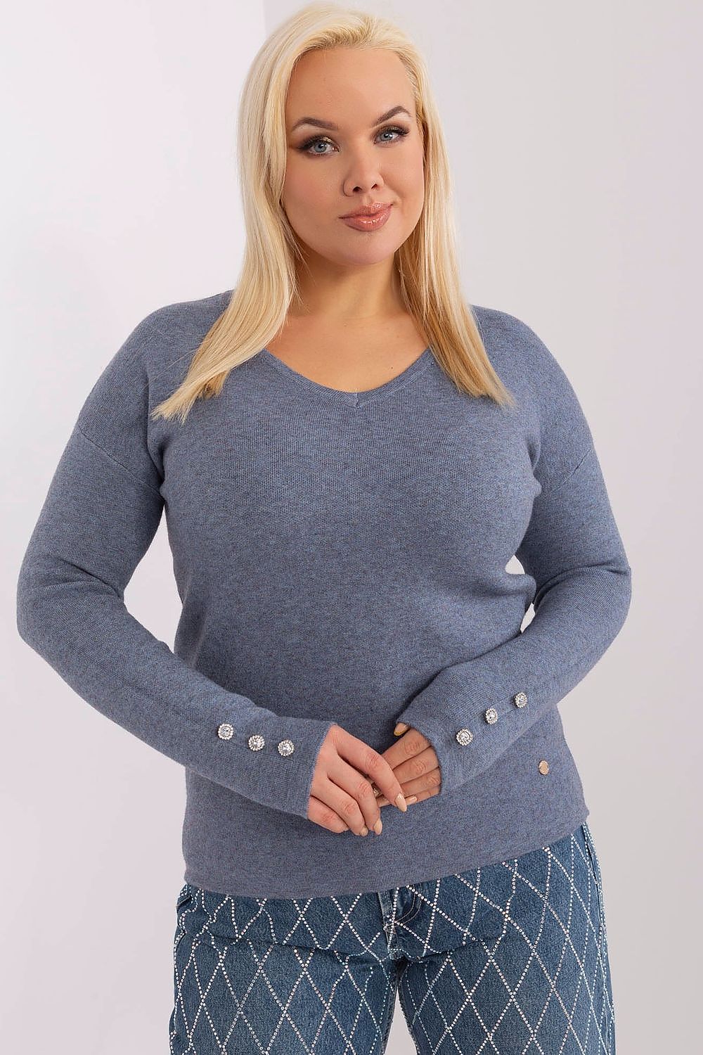  Pulóver plus size model 190091 Factory Price 