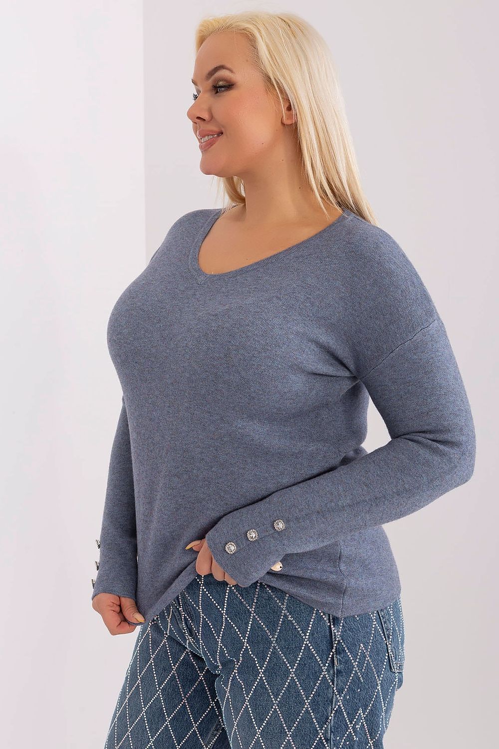  Pulóver plus size model 190091 Factory Price 