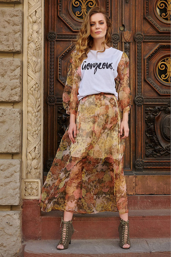  Hosszú szoknya model 145581 Makadamia 